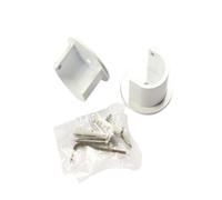 Paire de Supports de Naissance en Métal - Tringle Rideau Ø20 mm blanc