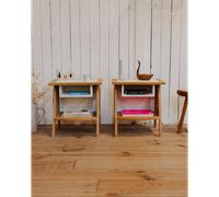 Paire de tables de chevet en bois n°1471