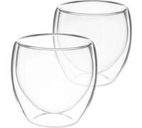 Paire de Verre à Café 250ml Double Paroi avec Effet Flottant Cheffinger Transparent Transparent G