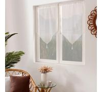 Paire de Vitrages Pointes Basic 60x90cm Blanc