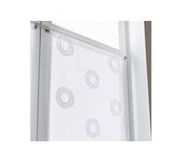 Paire de vitrages tamisant, Cosmos blanc/argent l.60 x H.120 cm