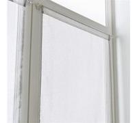 Paire de vitrages tamisant, Leo gris galet n°5 l.60 x H.180 cm G