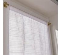 Paire de vitrages tamisant, Lola blanc l.45 x H.120 cm Blanc G