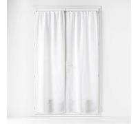 Paire de Voilage Passe-Tringle Haltona 70x200cm Blanc