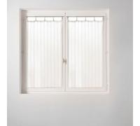 Paire de Voilages à Anneaux Lignis 60x160cm Blanc