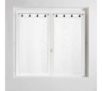 Paire de Voilages à Anneaux Linka 60x160cm Blanc