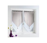 Paire de Voilages Blanche/Grise 2x60x120