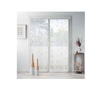 Douceur d'Intérieur, Paire Droite Passe-Tringle (2 x 70 x 240 cm) Chenilla Gris, Voile Sablé Fils Chenille
