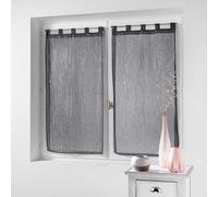 Paire de Voilages Filiane 60x120cm Anthracite