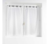 Paire de Voilages Maille Odilia 60x120cm Blanc