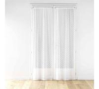 Paire de Voilages Maille Odilia 70x200cm Blanc