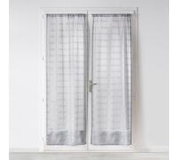 Douceur d'Intérieur, Paire Droite Passe-Tringle (2 x 70 x 240 cm) Candide Gris, Voile Sablé