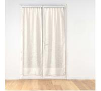 Douceur d'Intérieur Voilages passe-tringle Haltona Effet lin tissé Naturel 2x70x200 cm (paire)
