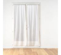 Douceur d'Intérieur, Paire Droite Passe-Tringle (2 x 70 x 200 cm) Norine Naturel, Effet Lin Tissé