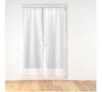 Paire de Voilages Passe-Tringle ""Poupette"" 70x200cm Blanc