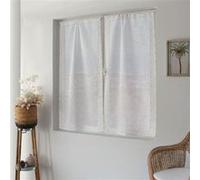 Paire de Voilages Tissé "Serena" 60x160cm Écru & Naturel Beige