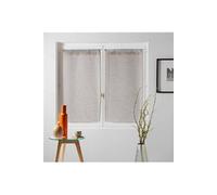 Paire droite anneaux 2 x 60 x 160 cm voile tisse milza Beige