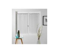 Paire droite anneaux 2 x 60 x 90 cm voile tisse milza Blanc