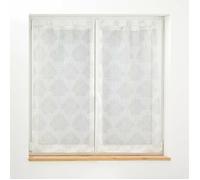 Paire droite passants 2 x 60 x 120 cm voile tisse applique levita Blanc