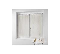 Paire droite passants 2 x 60 x 160 cm effet lin tisse haltona Naturel Beige G
