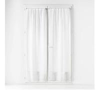 Douceur d'Intérieur, Paire Droite Passe-Tringle (2 x 70 x 200 cm) Carlin Naturel, Voile Tissé