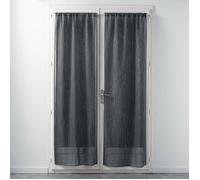Paire droite passe tringle 2x70x200 cm voile sable applique filiane Anthracite