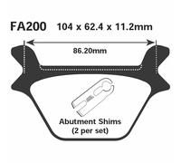 Ebc Epfa-hh Series Epfa200hh Sintered Brake Pads Noir