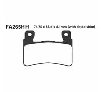 Paire Plaquettes EBC Epfa EPFA265HH For Honda VTR RC51 SC45 1000 2000-2005