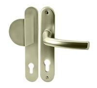Paire poignées de porte aluminium blindée Bricard Osmose 234 mm béquille aileron trou cylindre