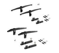 Paires de supports pour système modulaire Zero - 3 étagères et 1 module EMUCA
