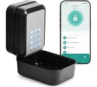 PAIRIER Boîte à clés intelligente, boîte de verrouillage Bluetooth compatible avec l'application Tuya et code PIN avec code numérique à 12 chiffres, convient pour la maison, l'appartement, le garage