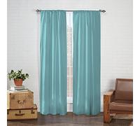 Pairs to Go Eclipse Cadenza Rideaux décoratifs Modernes avec Passe-Tringle pour Salon (2 Panneaux), 101,6 x 137,2 cm, égéen