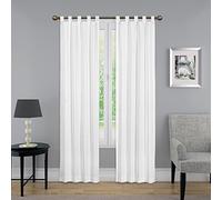 Pairs to Go Montana - Lot de 2 Rideaux de fenêtre décoratifs Modernes à Pattes pour Chambre à Coucher ou Salon, 76,2 x 241,3 cm, Blanc