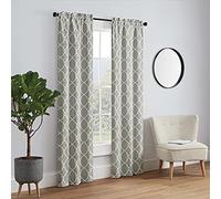 Pairs to Go Vickery Rideaux de fenêtre décoratifs Modernes avec Passe-Tringle pour Chambre à Coucher ou Salon (Double Panneau), 71,1 x 213,4 cm, Gris