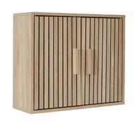 Armoire Murale 2 Portes Effet Bois avec Tasseaux - PAJAN - ALTOBUY Marron G