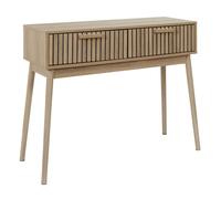 PAJAN - Console 2 Tiroirs Effet Bois avec Tasseaux