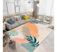 PAJEON Tapis de Chambre Feuilles Tropicales Boho Couleur Morandi, 100 x 150 cm Entretien Facile Intérieur Moquette, Écologique Paillasson Intérieur - pour Chambre d'enfant