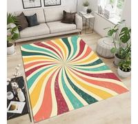 PAJEON Tapis de Décoration Bohème Dégradé Abstrait Arc en Ciel Soleil, 140 x 200 cm Tapis Moquette de Chambre à Poils Ras, Paillasson Intérieur - pour Chambre à Coucher de Salon