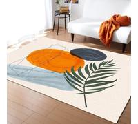 PAJEON Tapis de Enfant Art Géométrique Abstrait Boho du Milieu du Siècle, 80 x 150 cm Tapis Moquette de Chambre à Poils Ras, Paillasson Intérieur - pour Chambre à Coucher de Salon