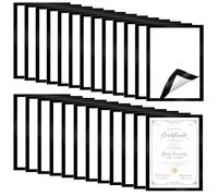 PAJIXANTHIC Lot de 25 Cadres Magnétiques A4 Auto-Adhésifs, Cadres d'Affichage avec Fermeture Magnétique, Pochettes d'Information pour Documents, Avis, Bureau, École, Magasin
