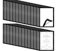PAJIXANTHIC Lot de 50 Cadres Magnétiques A4 Auto-Adhésifs, Cadres d'Affichage avec Fermeture Magnétique, Pochettes d'Information pour Documents, Avis, Bureau, École, Magasin