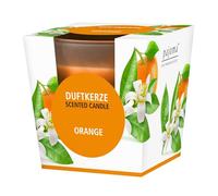Pajoma® Bougie parfumée Orange dans Un Verre satiné | Poids de Cire 120 g | Durée de Combustion : 25 Heures | dans Un Emballage Cadeau élégant | Qualité supérieure