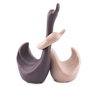 pajoma Lot de 2 cygnes amoureux en céramique 21 x 9 x 24 cm