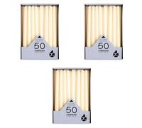 pajoma® Lot de 3 bougies à tige ivoire - Hauteur : 25 cm, diamètre : 2 cm - Durée de combustion : environ 7 heures - Polyvalent comme bougie de table, de décoration, de Noël et pour les événements