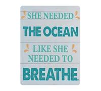 PAJPXPCD Vintage Metal Sign Beach House Coastal Decor Peaceful Ocean Theme Wall-Art For Bathroom Bedroom Room Patio Garden 8 X 12 inch