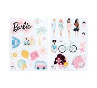 Paladone Autocollants Muraux Barbie - Officiellement Licenciés, Stickers Réutilisables pour Chambre d'enfant, Comprend Amis, Lettres, Vêtements & Accessoires, Décor de Chambre Filles