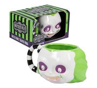 Paladone Beetlejuice Mug en forme de visage - Produit sous licence officielle pour les fans de films d'horreur rétro, extra large en céramique 3D, tasse collector du film des années 80, 650 ml