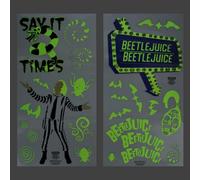 Paladone Stickers muraux Beetlejuice – sous licence Warner Brothers – 50 décorations réutilisables