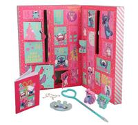Paladone Calendrier de l'Avent Stitch – 32 articles de papeterie – Cadeaux de Noël Mixte