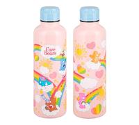 Paladone Gourde Bisounours en métal avec couvercle à visser de 600 ml, sous licence officielle, réutilisable, avec motif coloré pour les voyages, le sport, l'école et le bureau